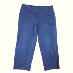 Pure Jill Indigo Knit Denim Slim Crops